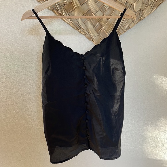 Francesca’s Black Silk Cami - Picture 4 of 5